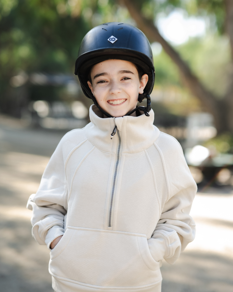 Half Zip Cropped Sweatshirt