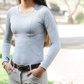 Long Sleeve Seamless- Heather Grey
