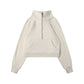 Half Zip Cropped Sweatshirt