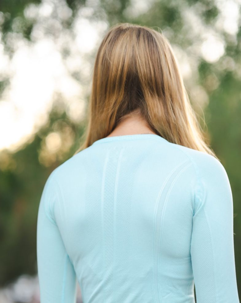 Long Sleeve Seamless- Sea Glass