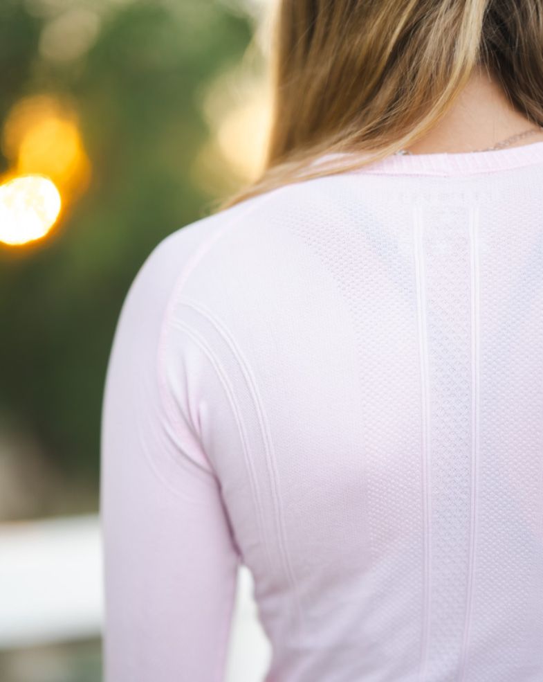 Long Sleeve Seamless- Rose Quartz