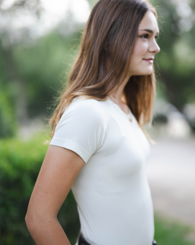 Short Sleeve Training Shirt - Ivory