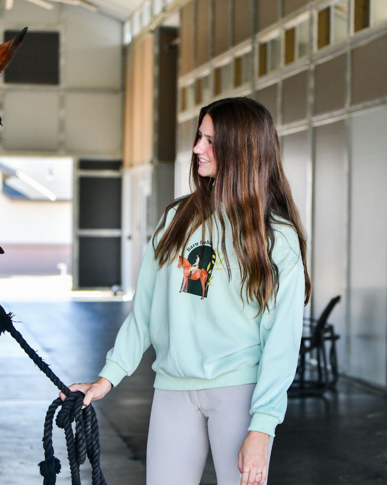 Equestrian crewneck sweatshirt mint