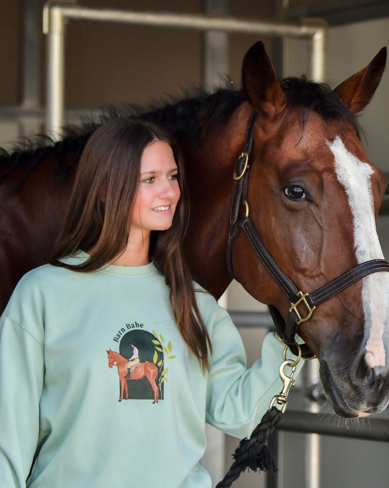 Equestrian crewneck sweatshirt mint