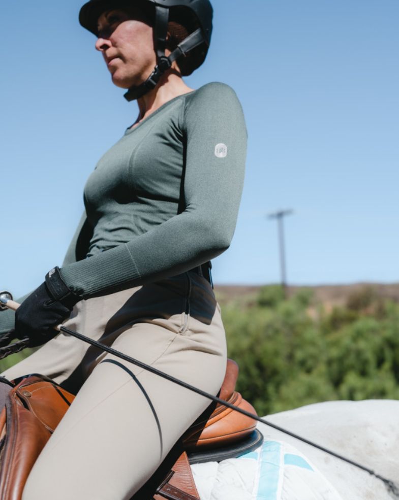 Equestrian Long sleeve training shirt Hunter Green