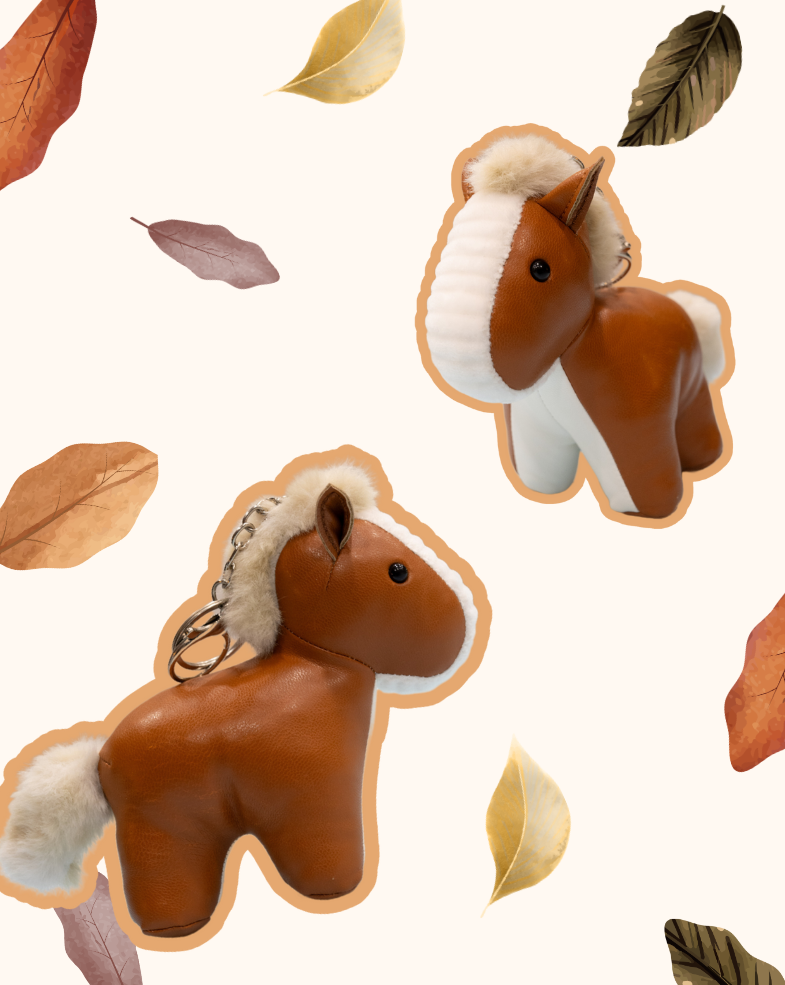 Plush Horse Keychain