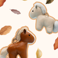 Plush Horse Keychain