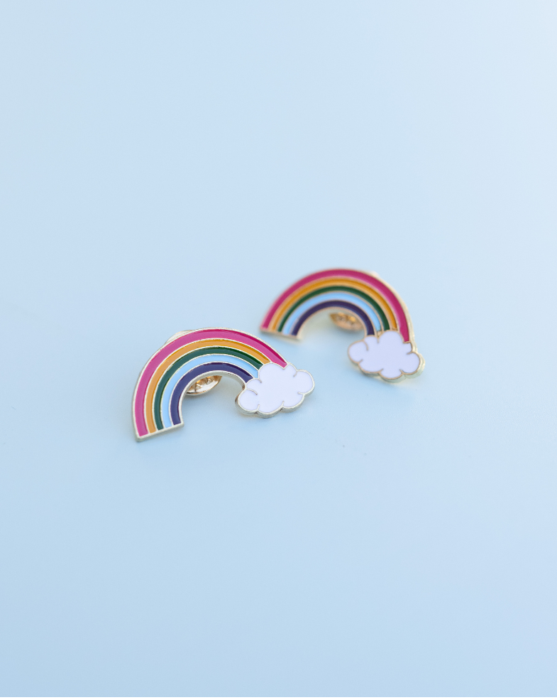 Enamel Pins - Rainbow + Cloud