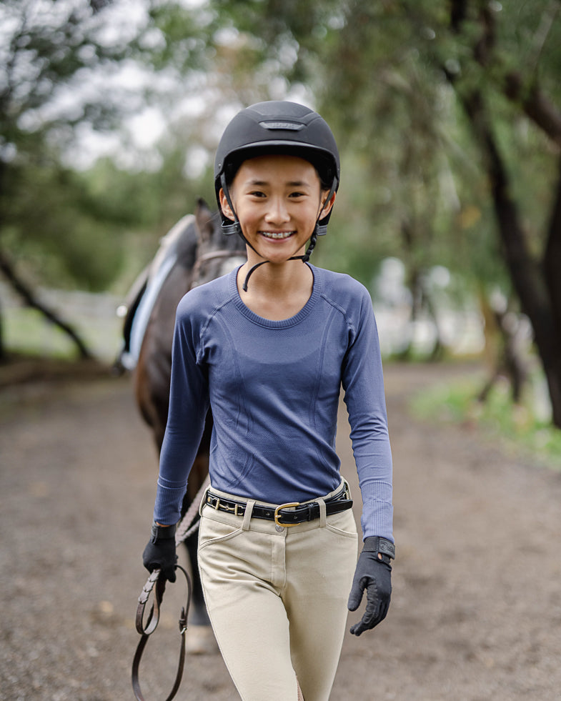 equestrian long sleeve training shirt